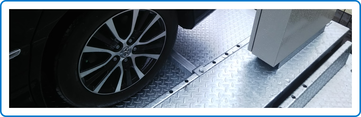 6段階移動できる車止め